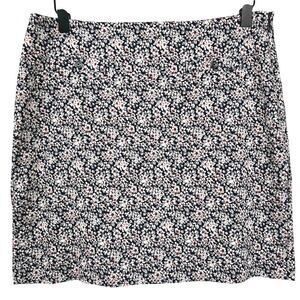 Banana Republic Women Floral Mini Aline Skirt Preppy Coastal Classic Blue Size 6